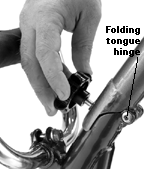 Hinge with threaded knob