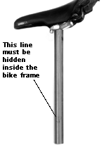 Minimum insertion mark on seatpost